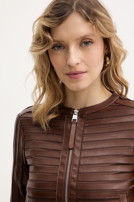 Silvian Heach kurtka EVAS GPP26079GB brązowy