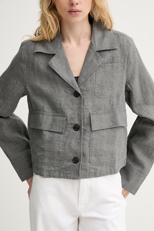 Marc O'Polo koszula damska lniana 5000014941 szary