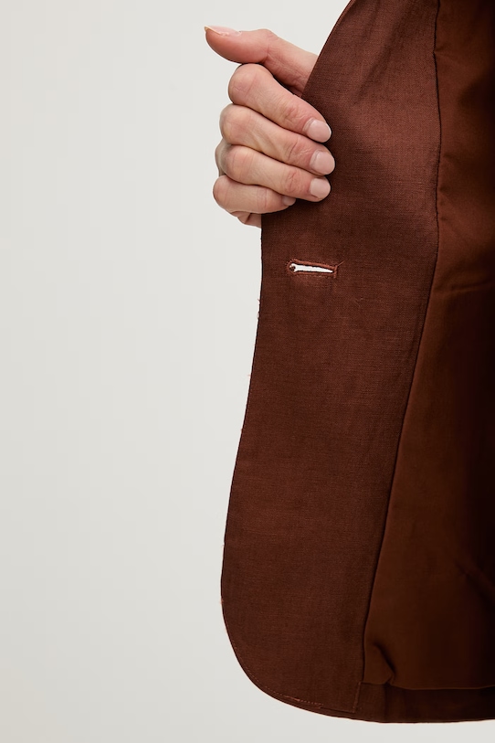 Silvian Heach marynarka jednorzędowa damska lniana PILLIK GPP26062GC