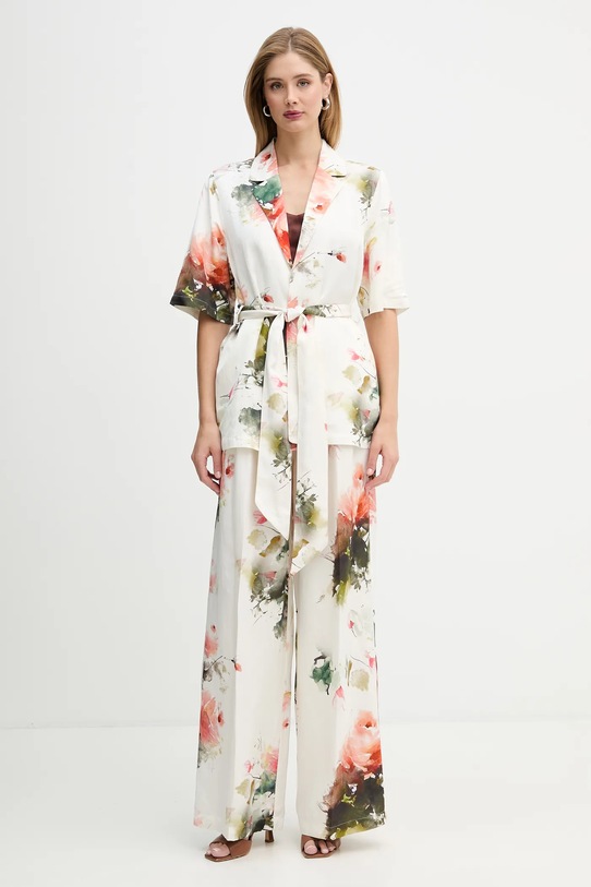 Silvian Heach marynarka z dodatkiem lnu GABBRIL GPP26280GC beżowy ZS26