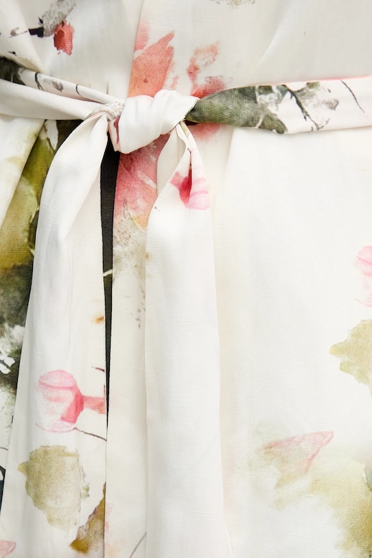 Silvian Heach marynarka z dodatkiem lnu GABBRIL GPP26280GC beżowy