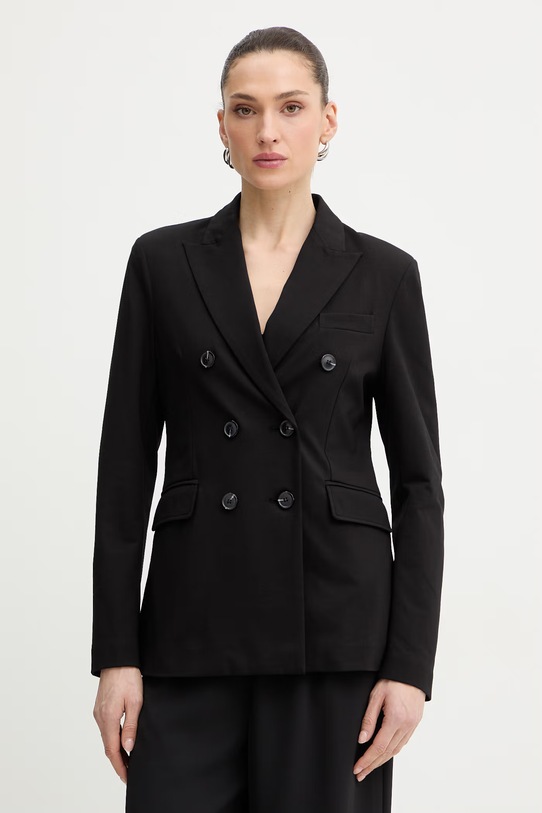 Silvian Heach marynarka dwurzędowa damska FATISE czarny GPP26061GC