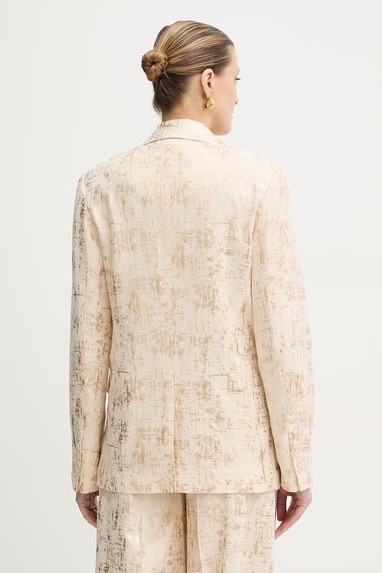 Odzież Silvian Heach marynarka z dodatkiem lnu KHUTLO GPP26050GC beżowy