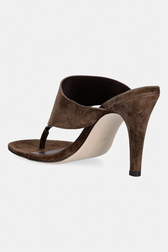 Obuwie Jeffrey Campbell japonki damskie zamszowe AZULA JCD.242.4.10 brązowy