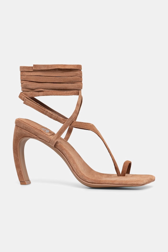 Jeffrey Campbell sandały zamszowe Bon-Bon JC.1691.1.1 brązowy SS26