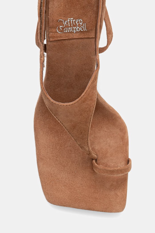 Jeffrey Campbell sandały zamszowe Bon-Bon brązowy JC.1691.1.1