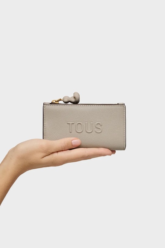 Tous portfel damski z imitacji skóry beżowy 2002374243