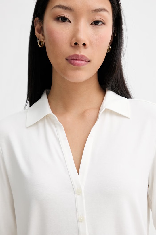 Marc O'Polo polo damskie z wiskozą beżowy 5000014088