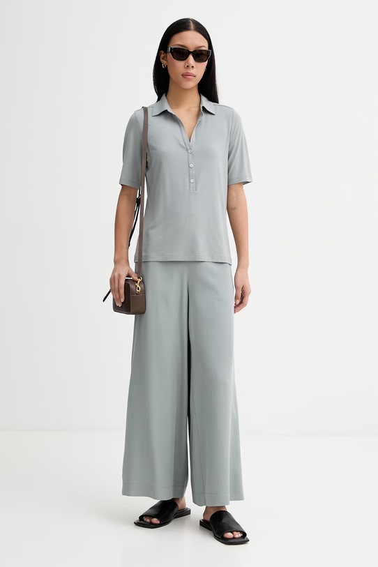 Marc O'Polo polo dámské s viskózou 5000014088 modrá ZS26