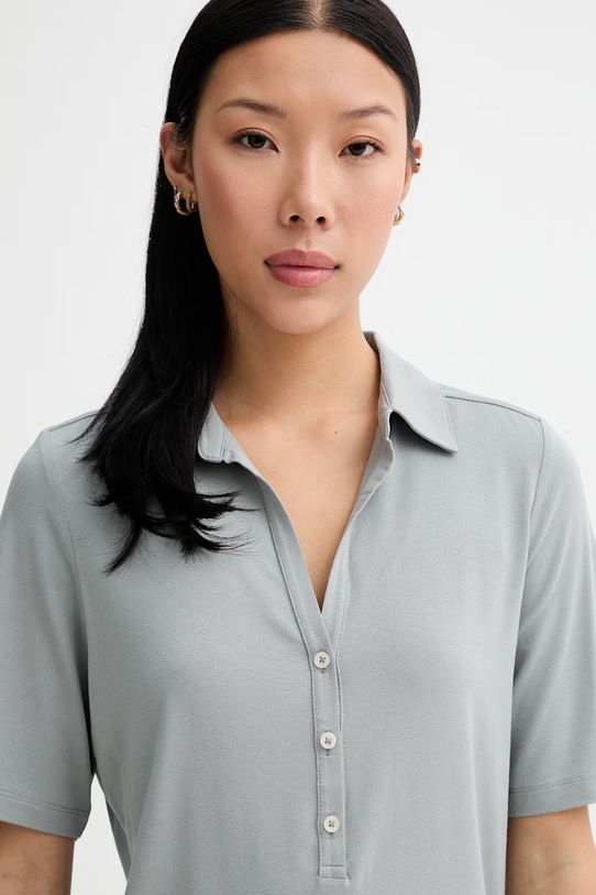 Marc O'Polo polo dámské s viskózou modrá 5000014088