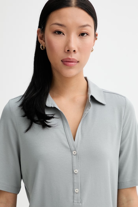 Marc O'Polo polo dámské s viskózou modrá 5000014088