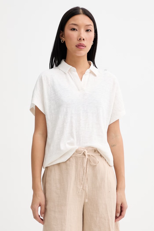 Marc O'Polo polo damskie bawełniane beżowy 5000014115