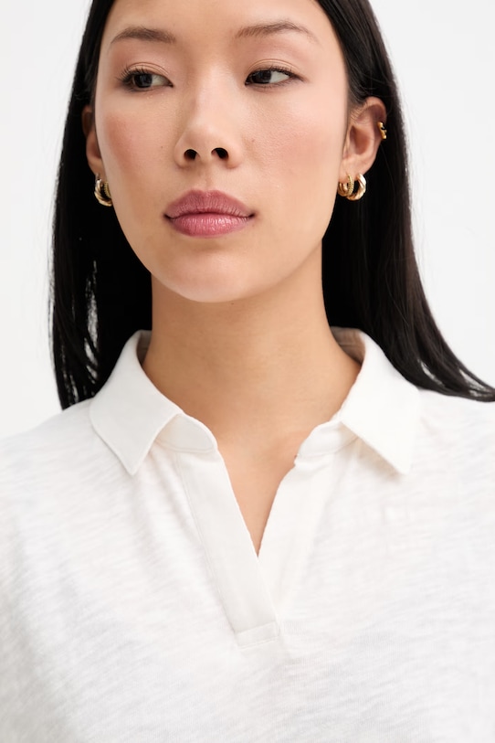 Marc O'Polo polo damskie bawełniane beżowy 5000014115