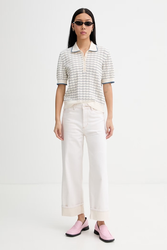 Marc O'Polo polo dámské bavlněné 5000010019 béžová ZS26