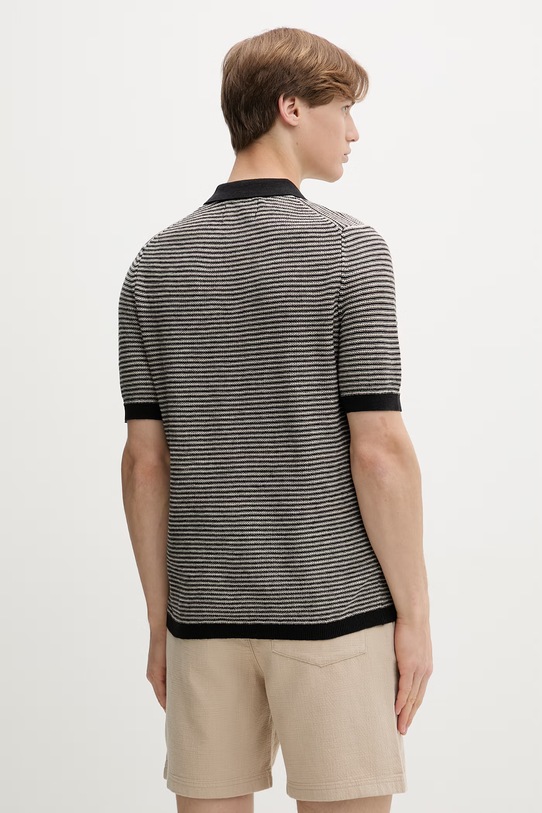 Odzież Marc O'Polo polo męskie z lnu 5000013989 czarny