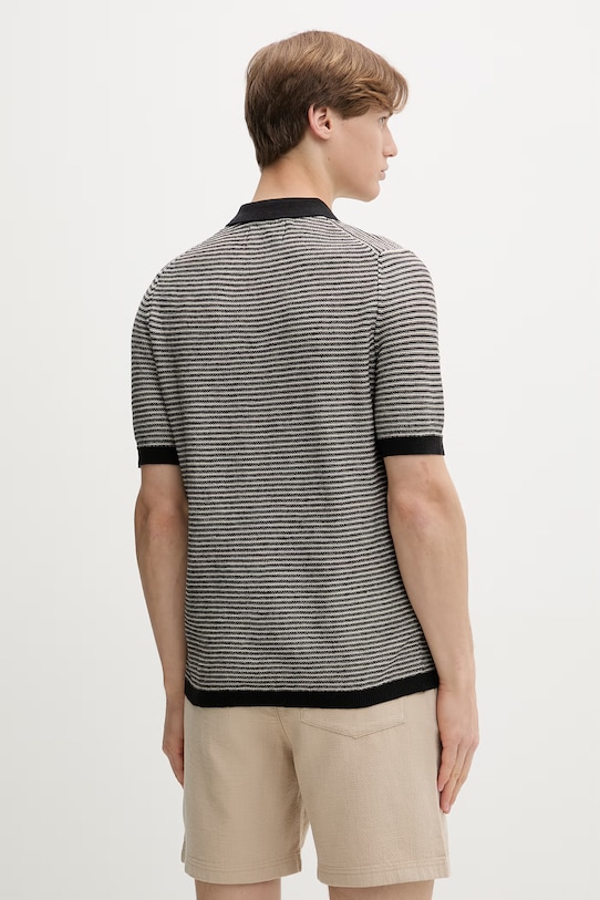 Odzież Marc O'Polo polo męskie z lnu 5000013989 czarny