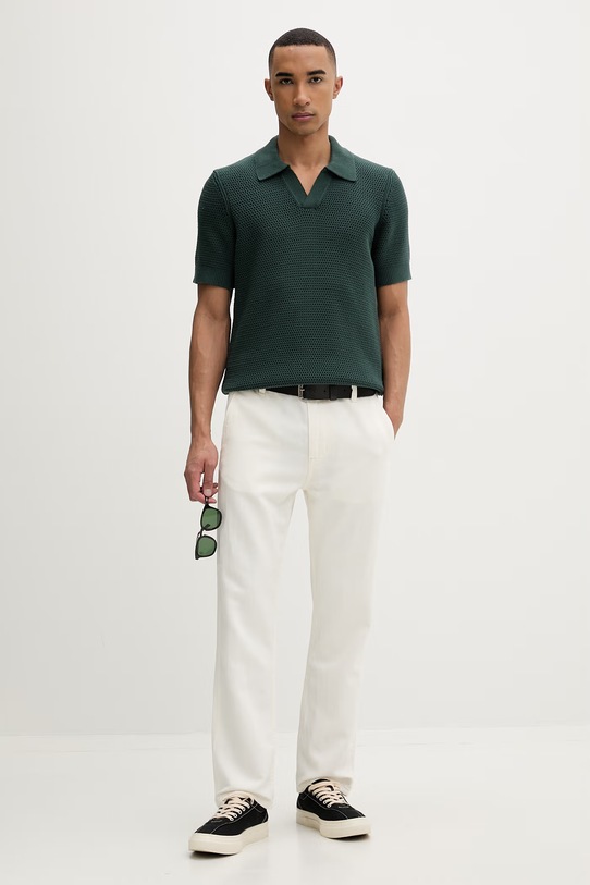 Marc O'Polo polo męskie bawełniane 5000010063 zielony ZS26