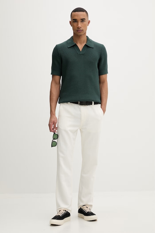 Marc O'Polo polo męskie bawełniane 5000010063 zielony ZS26