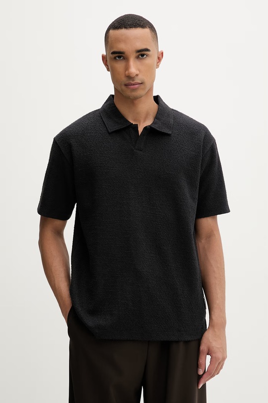 Marc O'Polo polo męskie z bawełną czarny 5000011236