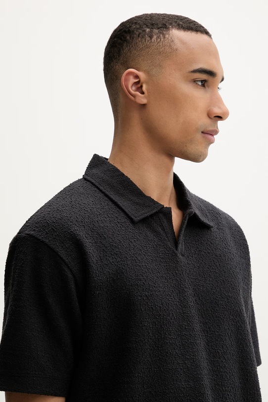 Marc O'Polo polo męskie z bawełną czarny 5000011236