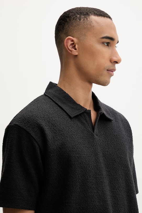 Marc O'Polo polo męskie z bawełną czarny 5000011236