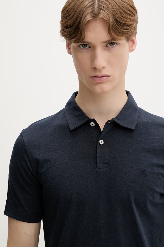 Marc O'Polo polo męskie bawełniane granatowy 5000013986