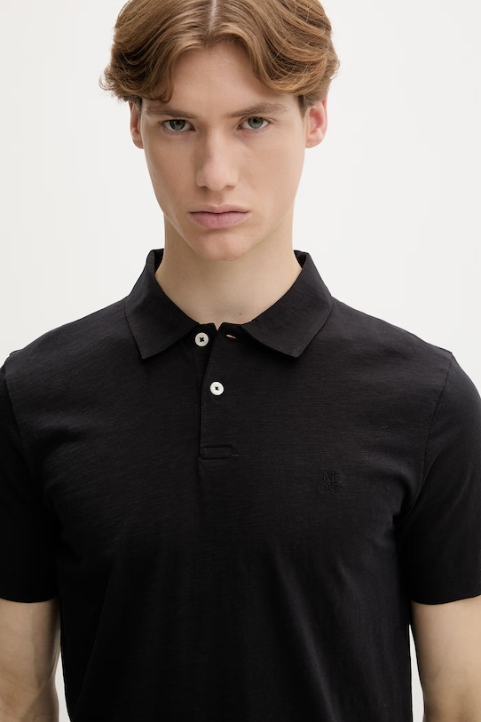 Marc O'Polo polo tričko pánske bavlnené čierna 5000013986