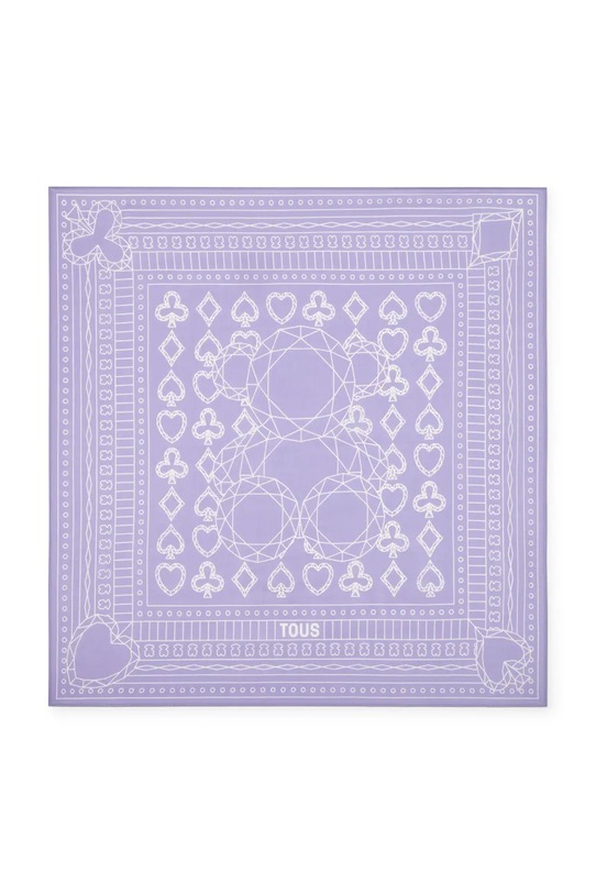 Tous apaszka z jedwabiem All In tkanina fioletowy 2002377468