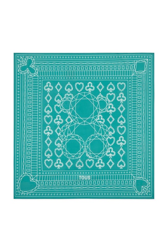 Tous apaszka z dodatkiem jedwabiu tkanina turkusowy 2002377438