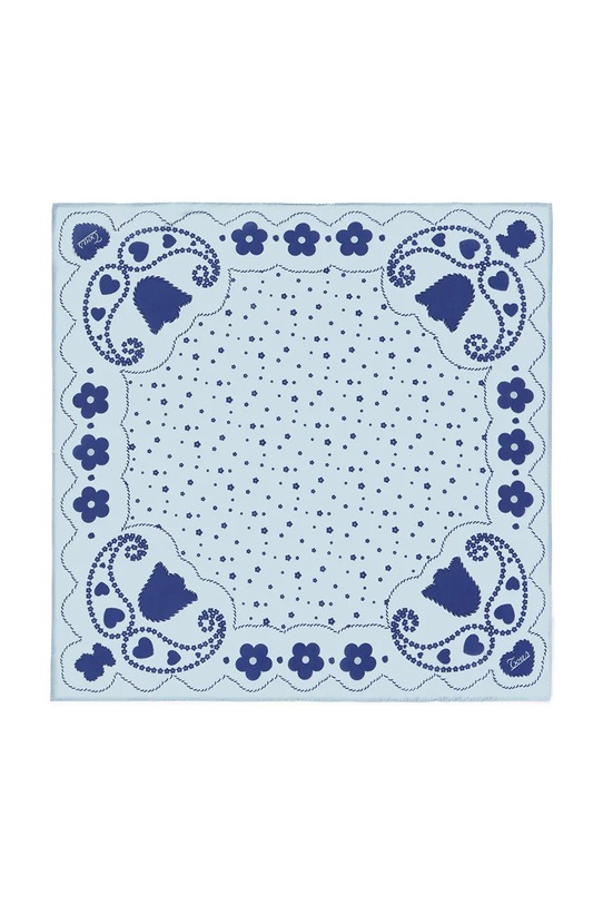 Tous apaszka damska z jedwabiem niebieski 2002377533