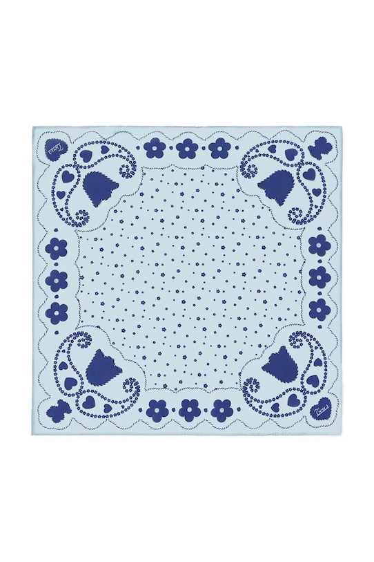 Tous apaszka damska z jedwabiem niebieski 2002377533