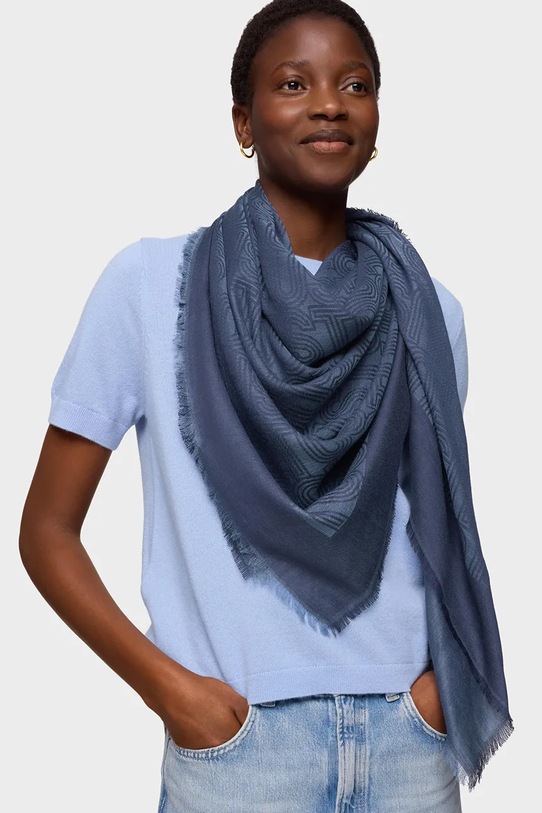 Akcesoria Tous chusta z domieszką kaszmiru 2002378433 granatowy