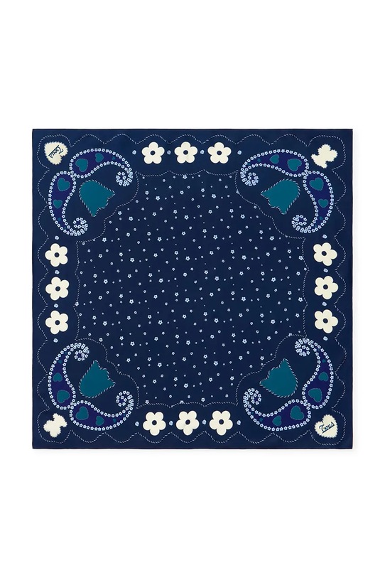 Tous chusta damska z jedwabiem granatowy 2002377233