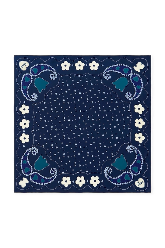 Tous chusta damska z jedwabiem granatowy 2002377233