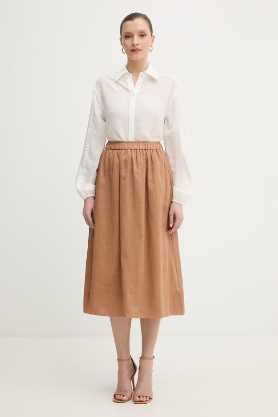 Silvian Heach spódnica SHIPO GPP26443GO brązowy ZS26