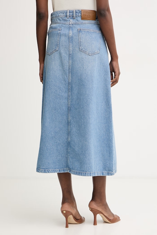 Odzież Silvian Heach spódnica trapezowa jeansowa KANT GPP26024GO niebieski