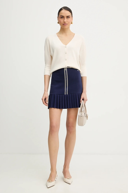 Silvian Heach spódnica z wiskozą THOREM GPP26217MG granatowy ZS26