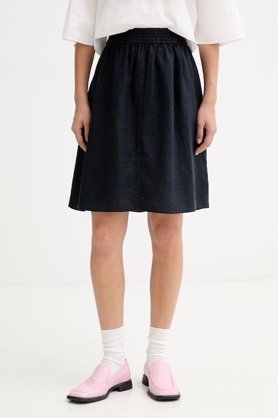 Marc O'Polo φούστα λινή σκούρο μπλε 5000014182