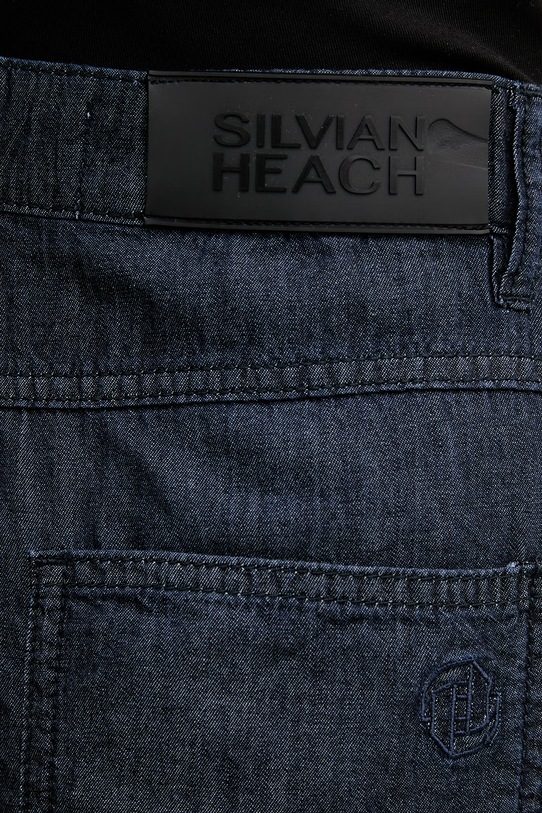 Silvian Heach spodnie bawełniane PHIKEM granatowy GPP26113JE