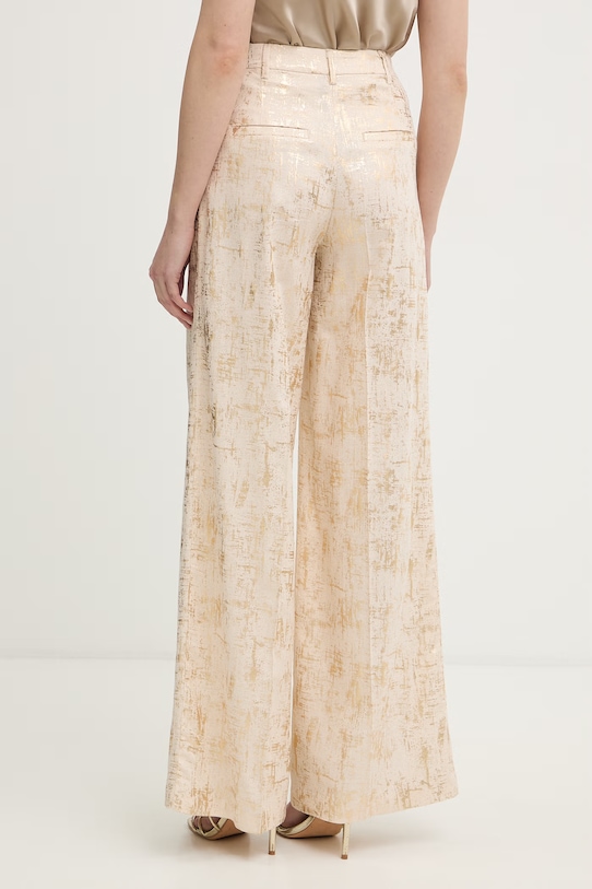 Oblačila Hlače z dodatkom lanu Silvian Heach RAKOP GPP26239PA bež