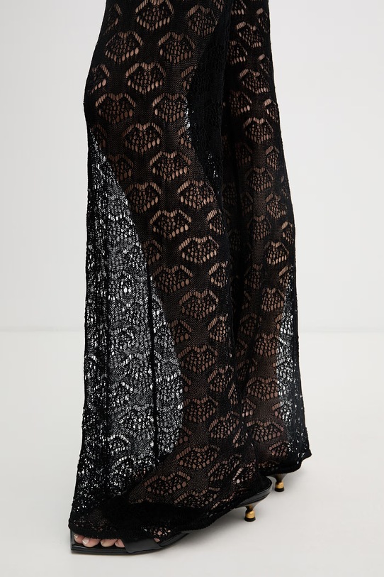 Silvian Heach панталон дамски с вискоза HARIS черен CVP26008PA