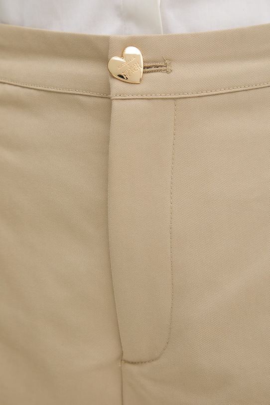 Silvian Heach spodnie straight damskie bawełniane SPANIT beżowy CVP26025PA