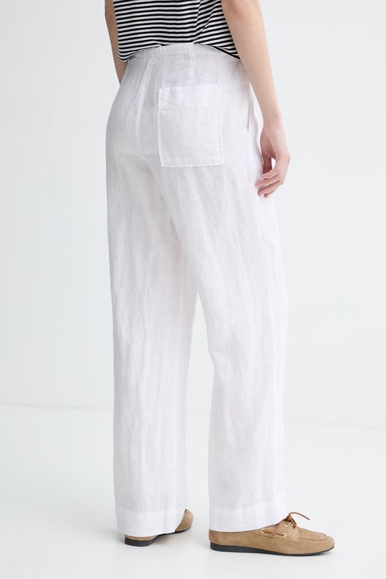 Oblečenie Marc O'Polo nohavice dámske bavlnené 5000014018 biela