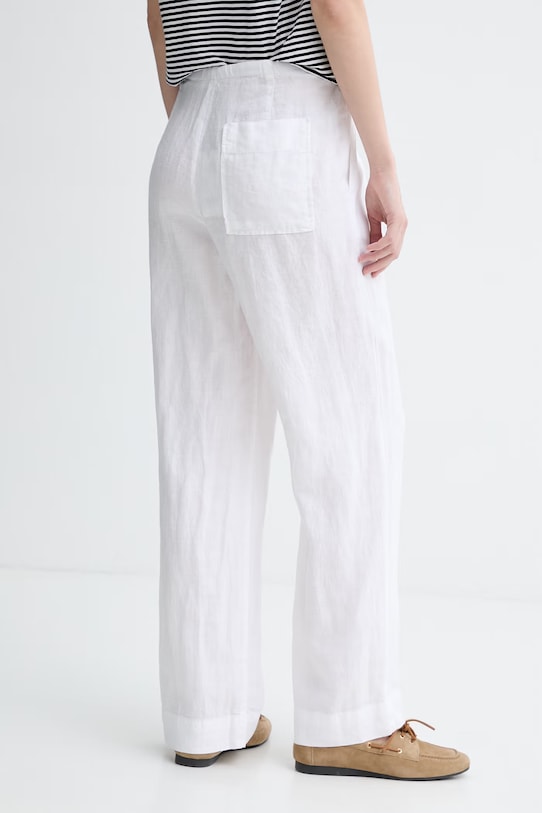 Oblečenie Marc O'Polo nohavice dámske bavlnené 5000014018 biela