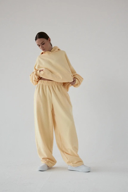 Muuv. női melegítő pamuttal LE PUMP sárga sp.dres.wys.sta.LEPUMP