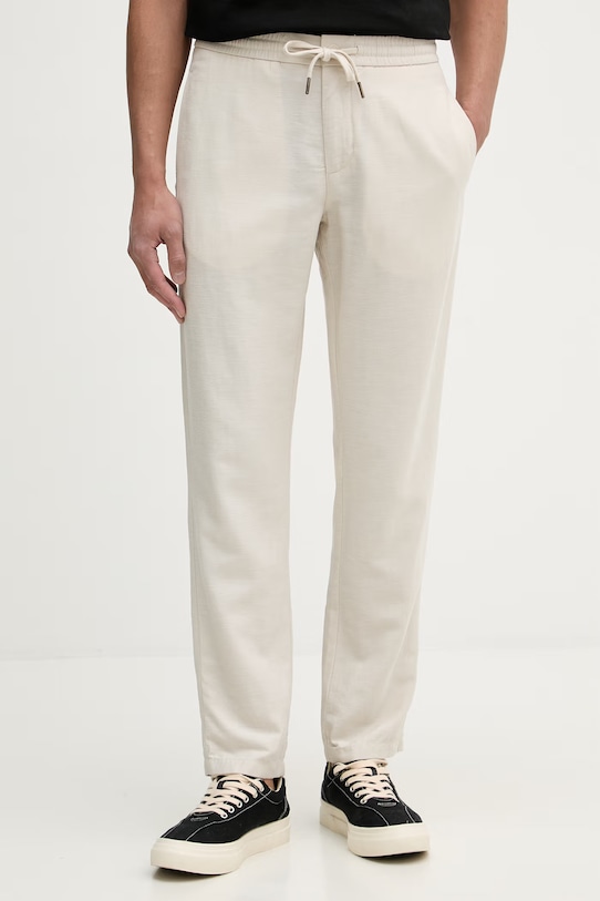Marc O'Polo брюки для мужчин со льном бежевый 5000013922
