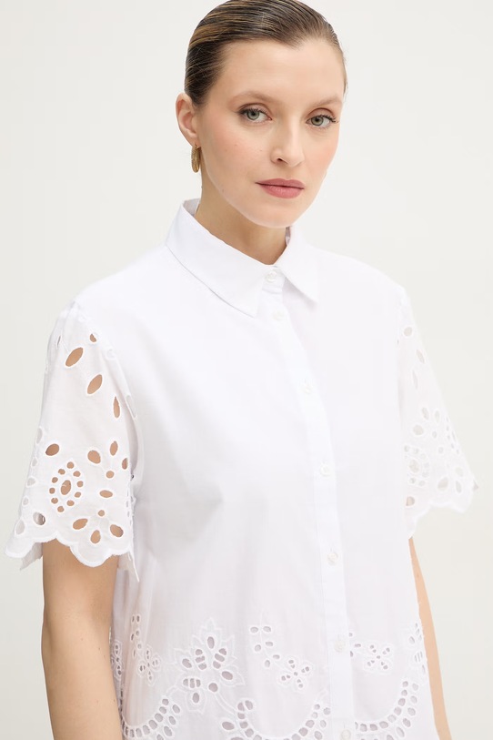 Silvian Heach sukienka bawełniana AIMAL biały GPP26300VE