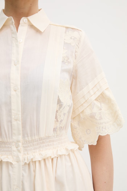 Silvian Heach sukienka letnia FISIA GPP26296VE beżowy