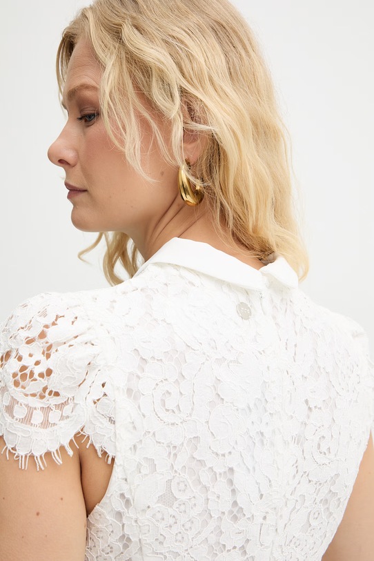 Silvian Heach sukienka koronkowa GELAO GPP26330VE biały