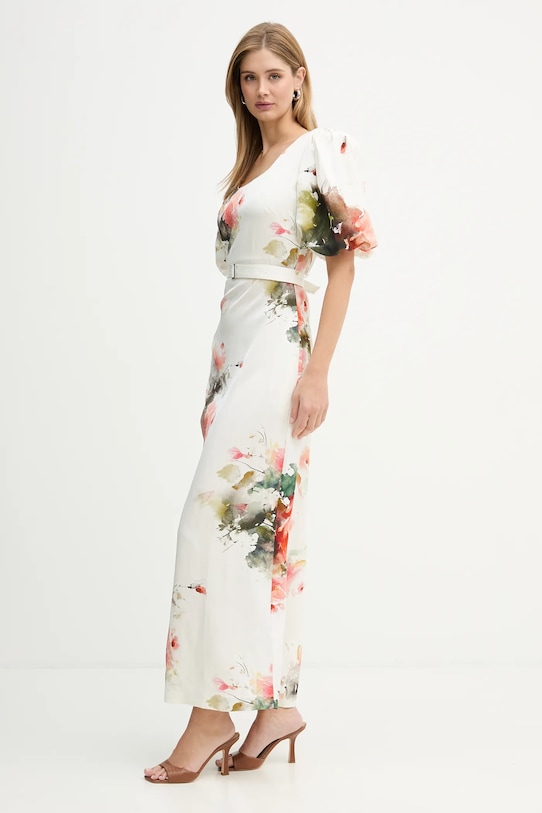 Silvian Heach sukienka z dodatkiem lnu HALCYON GPP26282VE beżowy ZS26